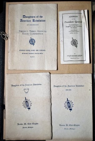 Chapter Yearbooks, State Conference Program, President General's Address