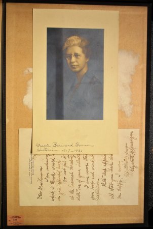 Picture of Miss Gracie Brainerd Krum, Historian 1917-1931.