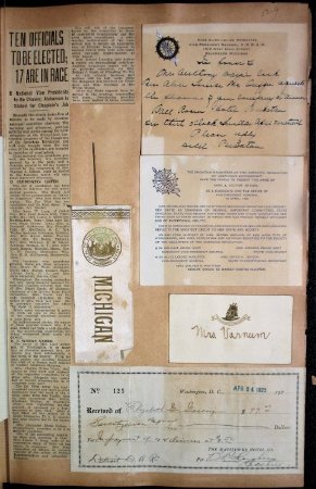 Newspaper reports, 34th Continental Congress, Apr 1925, with photos.